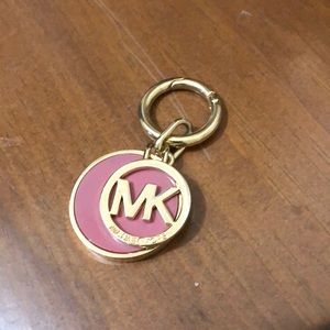 Michael Kors Pink + Gold Key Chain